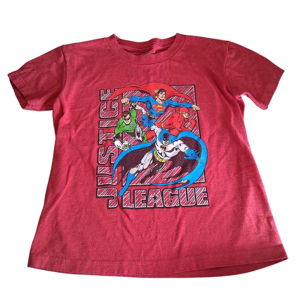 Justice League Boys Size 8 T Shirt DC Comics Superhero